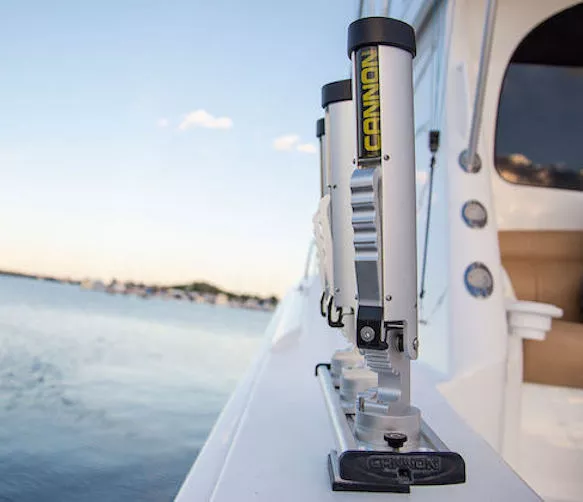 Downrigger and Dipsy Diver Rod Holders - Cannon Dual Axis  Capt. Mark  Courts of Break Time Charters explains the benefits of the Cannon Dual Axis  Rod Holders when used for dipsy